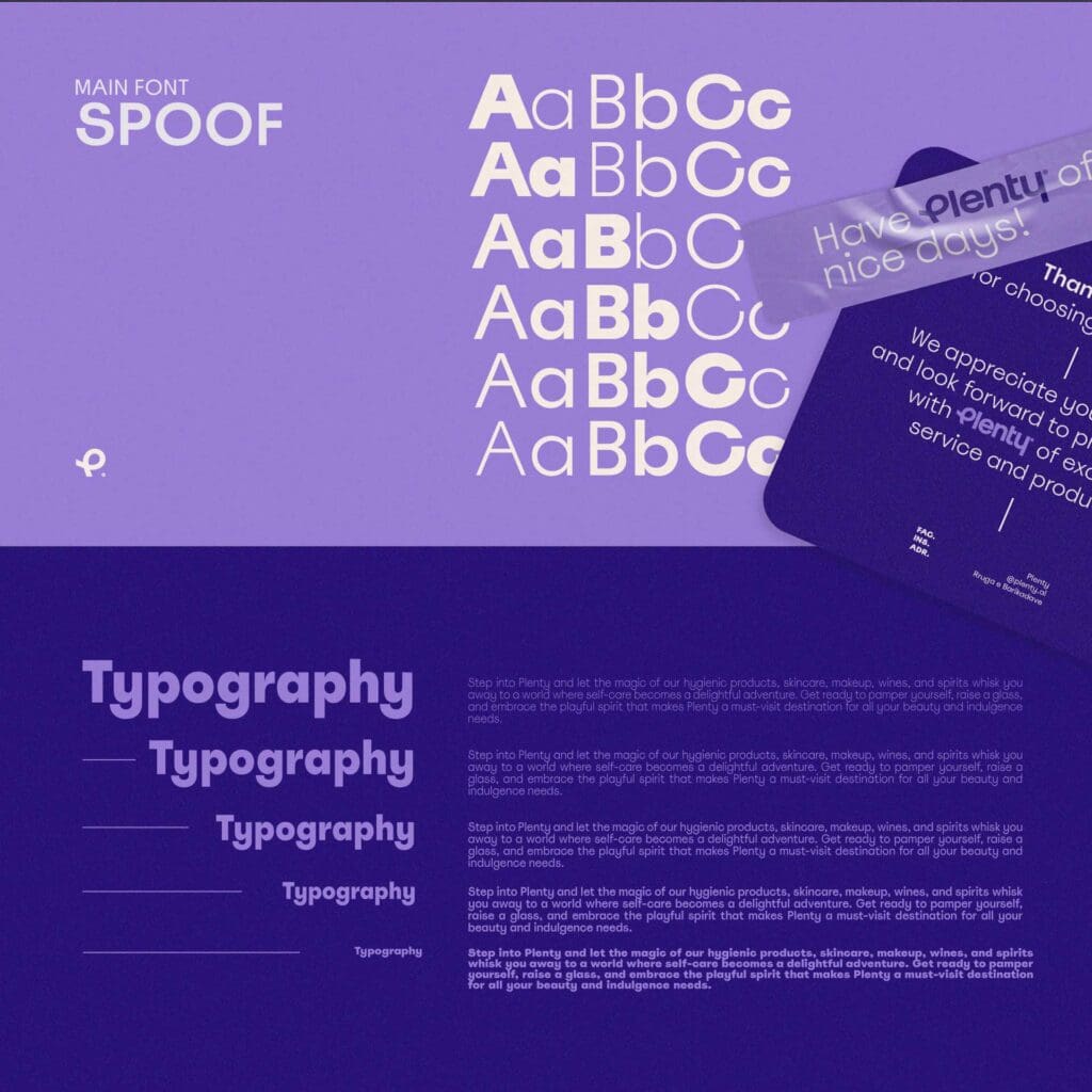 Marketing agency chooses modern typography for Plenty, reflecting clarity, innovation, and forward-thinking.