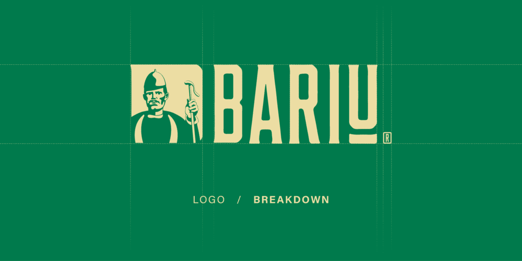 Marketing agency in Tirana reveals the thoughtful breakdown of Bariu’s logo design, rooted in Albanian tradition.